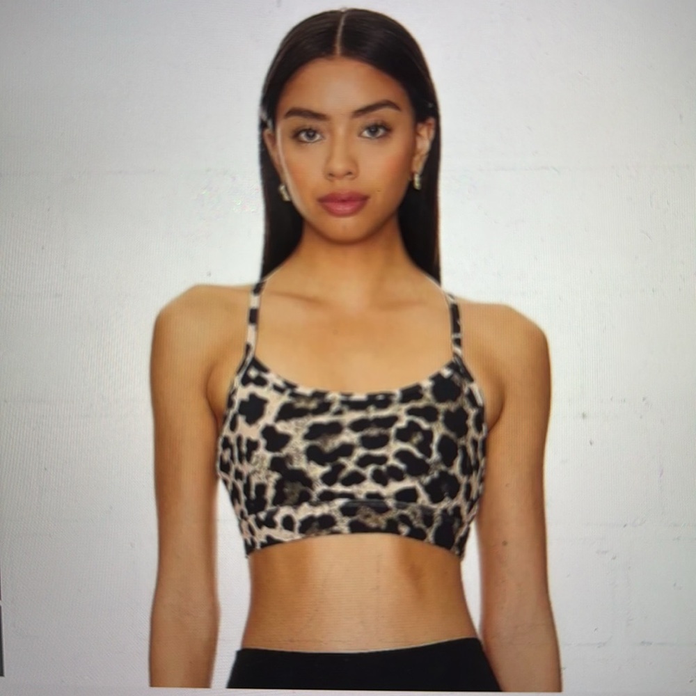 NWT P.E Nation Downforce Reform Leopard Sports Bra Size S